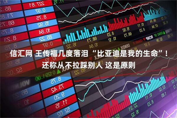 信汇网 王传福几度落泪 “比亚迪是我的生命”！还称从不拉踩别人 这是原则