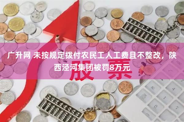 广升网 未按规定拨付农民工人工费且不整改，陕西泾河集团被罚8万元