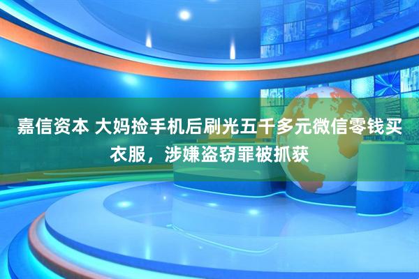 嘉信资本 大妈捡手机后刷光五千多元微信零钱买衣服，涉嫌盗窃罪被抓获